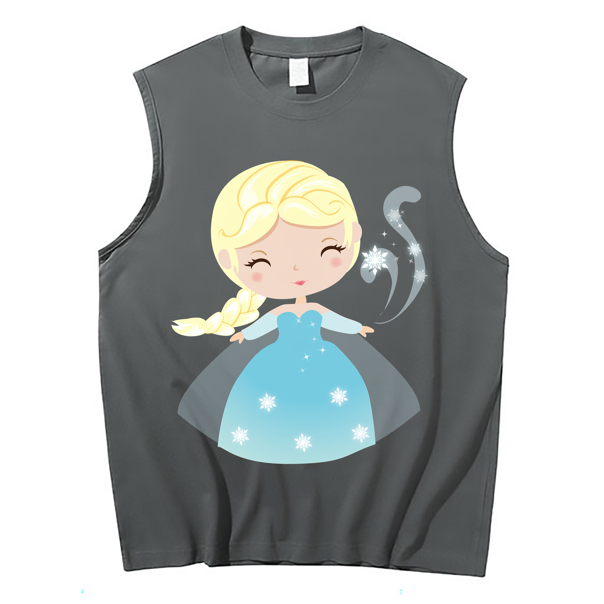 （画像用） アナと雪の女王 アンナ エルサ Frozen Anna Elsa コットン100％タンクトップ（フロントプリント）